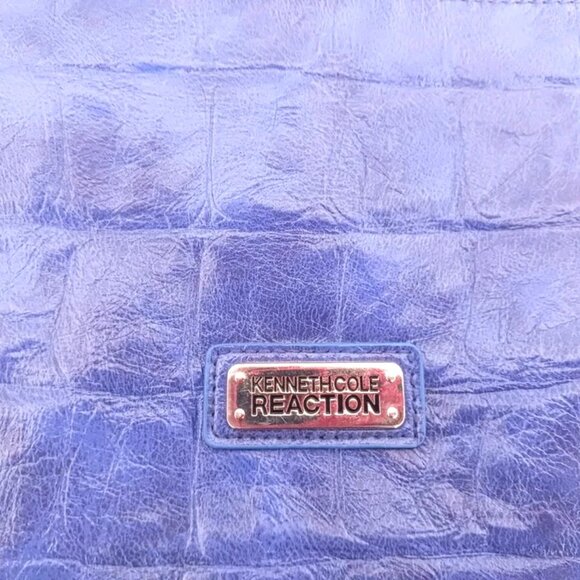 Kenneth Cole Reaction Studded Blue Small Crossbody Handbag Purse - Picture 11 of 11